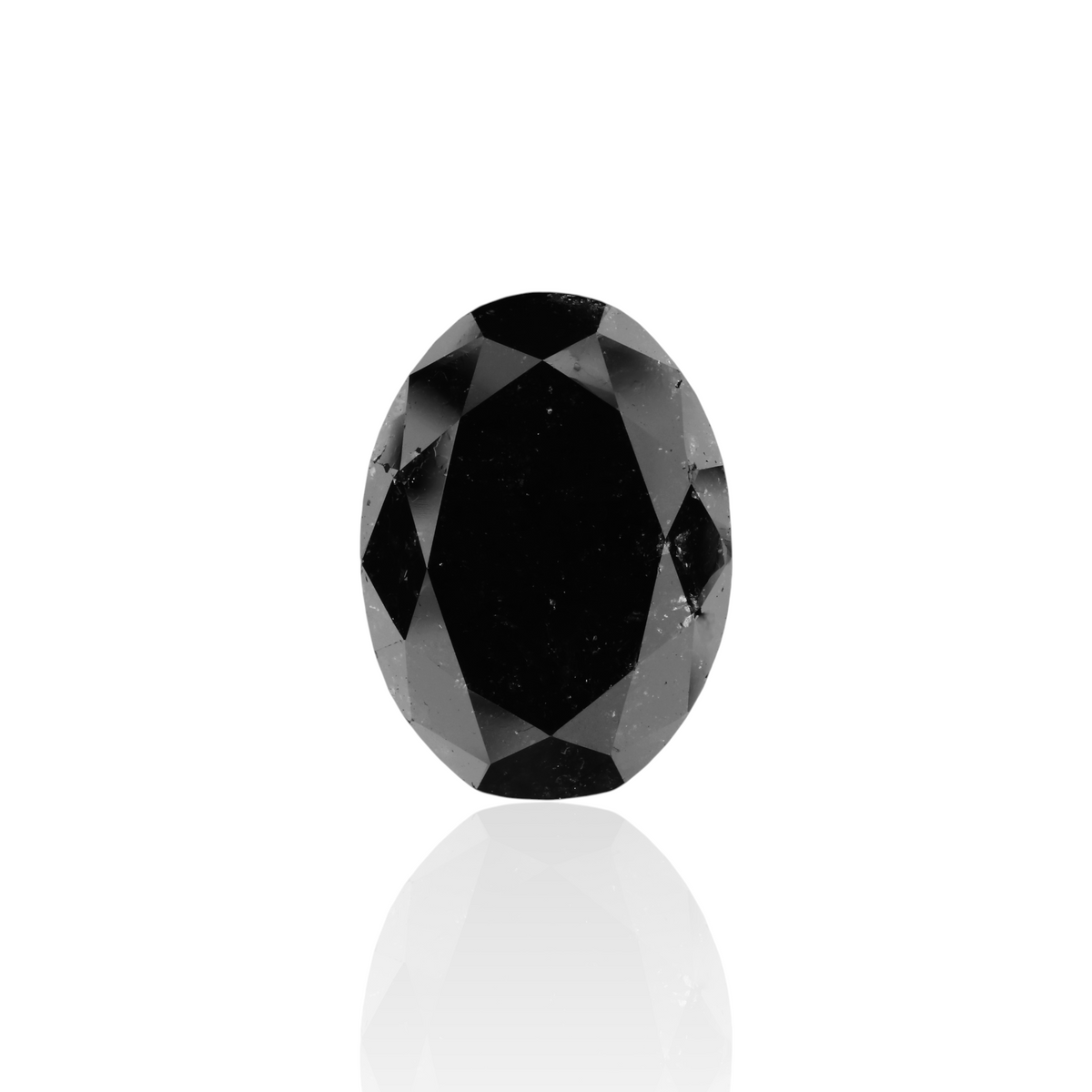 8.58 Carat Black Oval Diamond