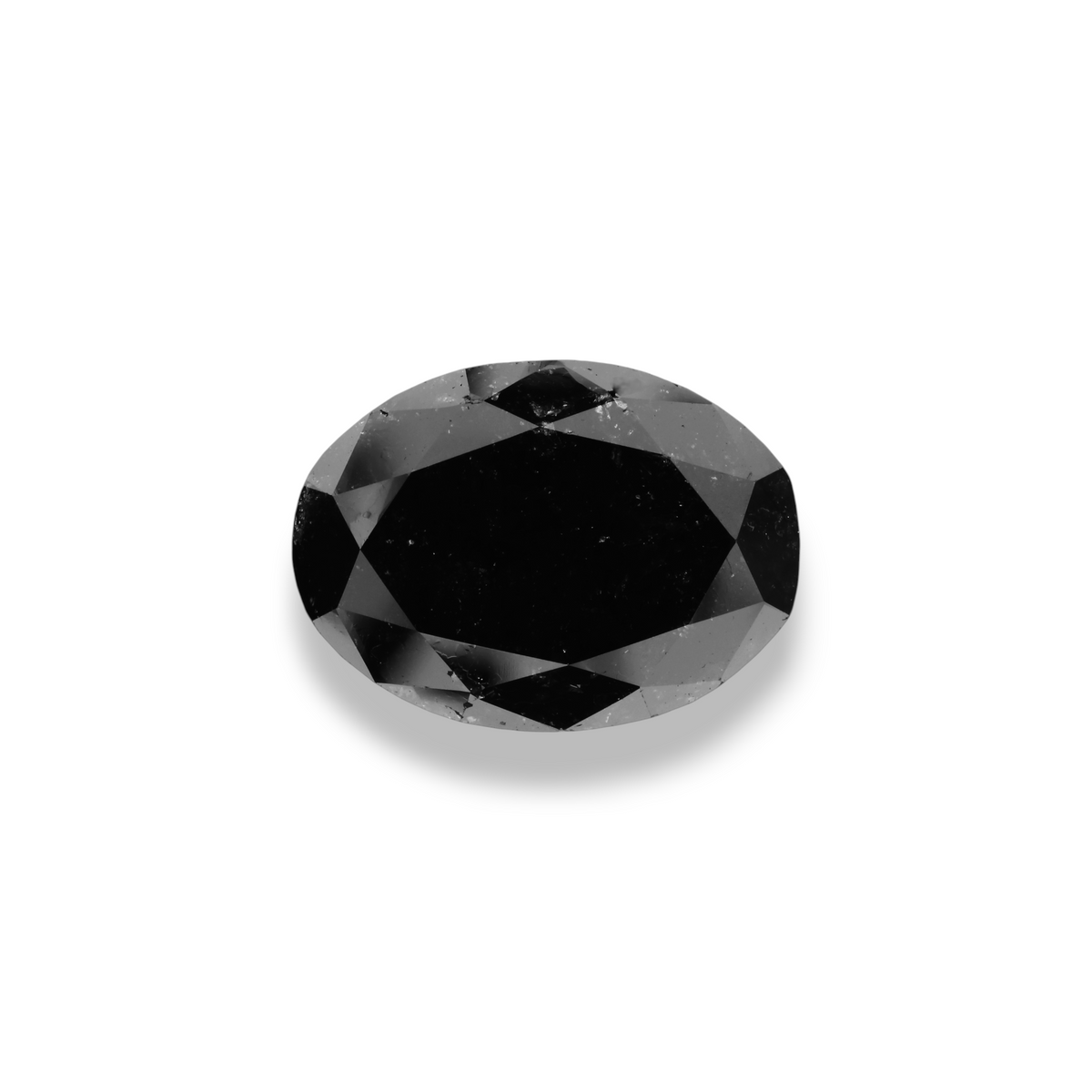 8.58 Carat Black Oval Diamond