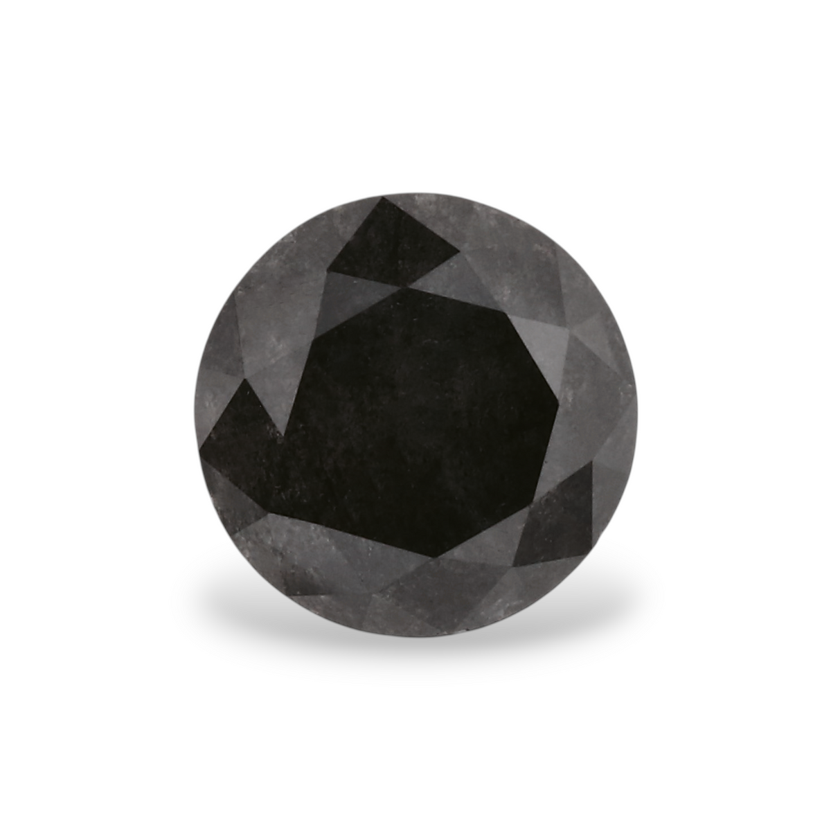 0.78 Carat Natural Black Round Diamond GIA