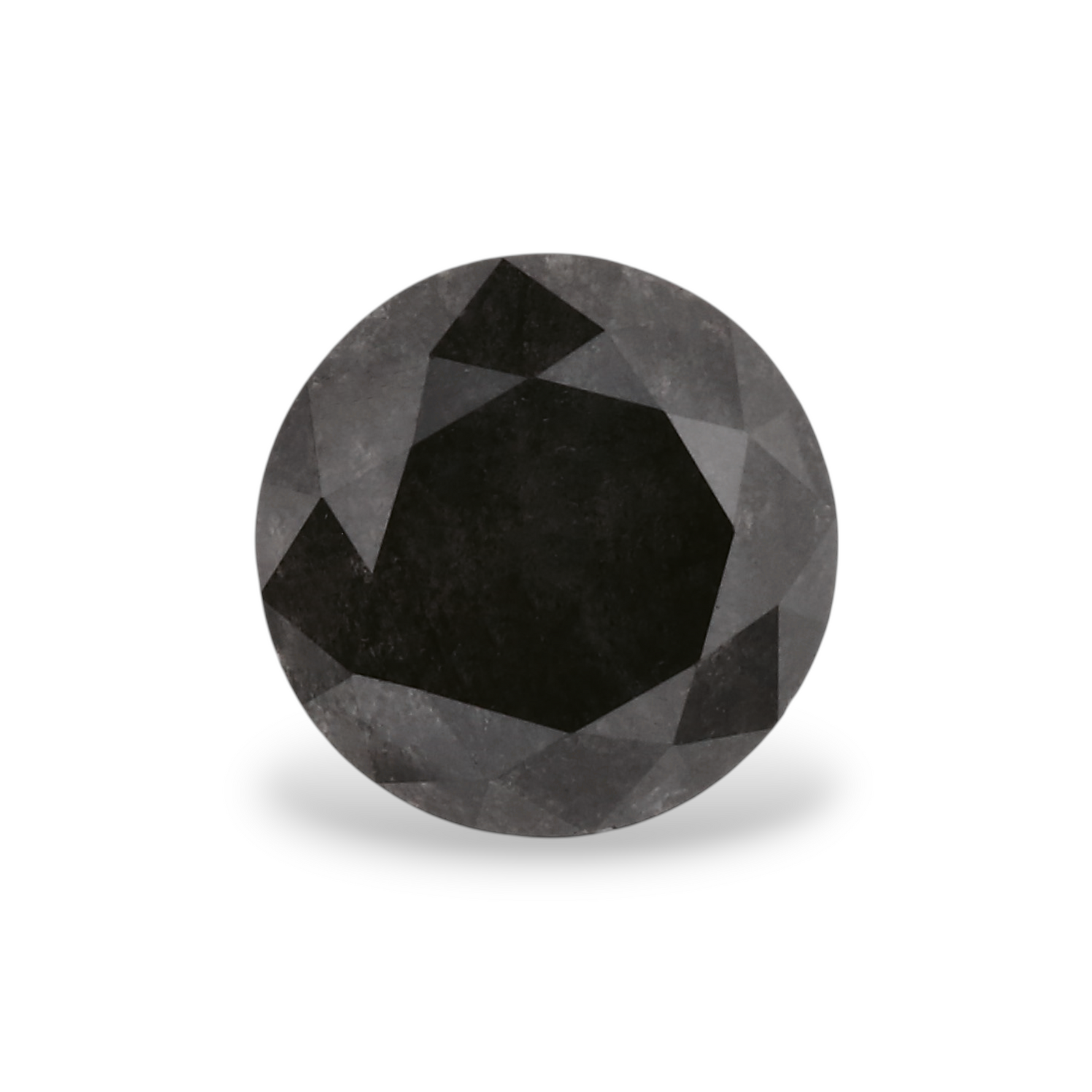 0.78 Carat Natural Black Round Diamond GIA