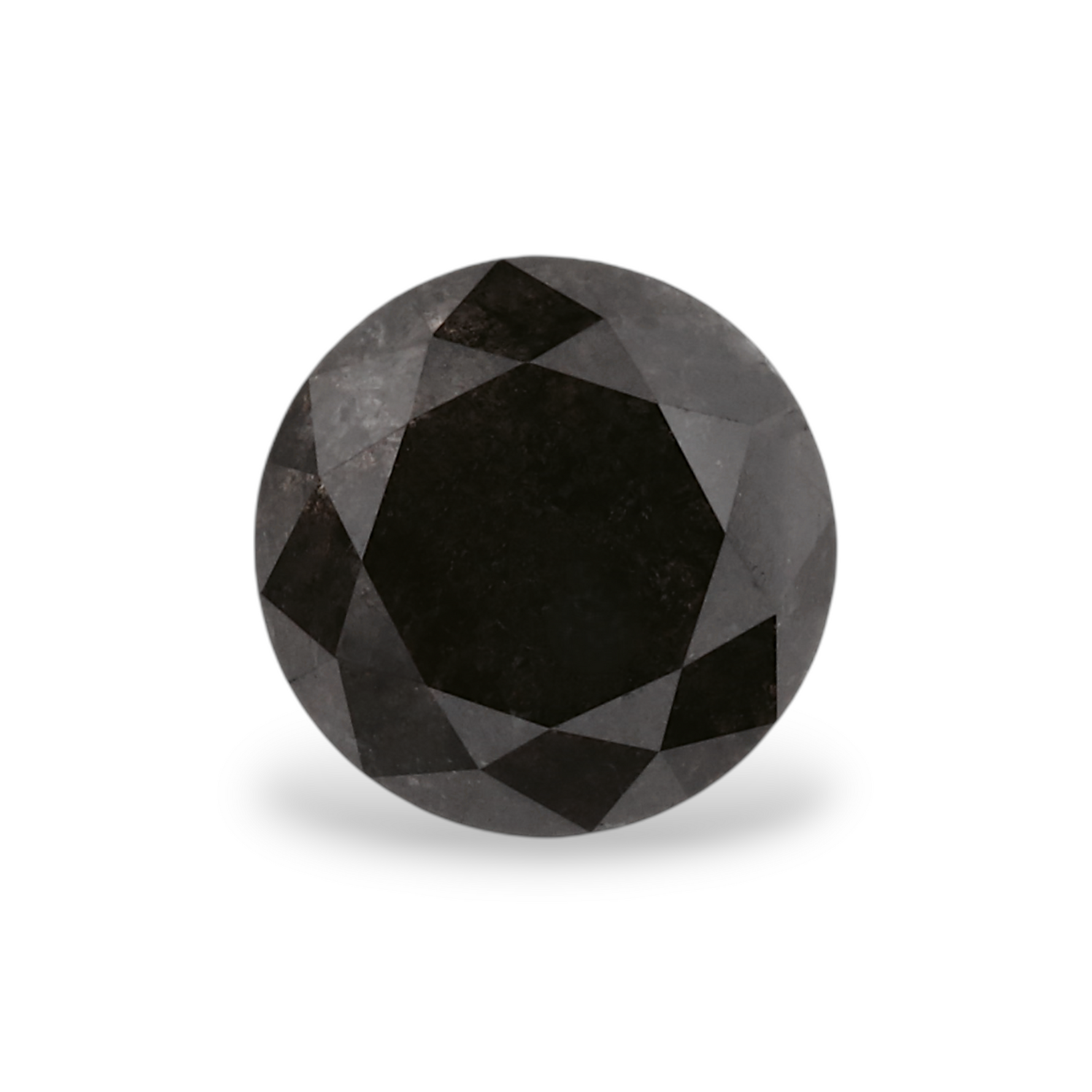 0.84 Carat Natural Black Round Diamond GIA