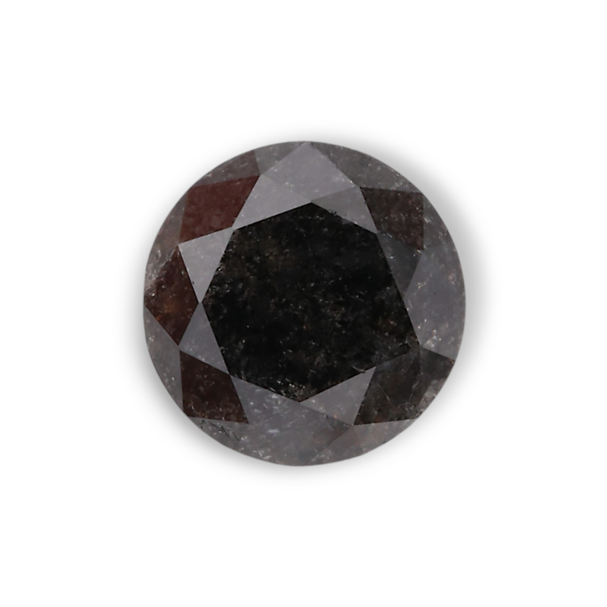 0.68 Carat Natural Black Round Diamond GIA