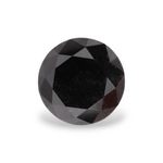 0.58 Carat Natural Black Round Diamond GIA