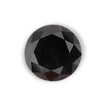 0.58 Carat Natural Black Round Diamond GIA