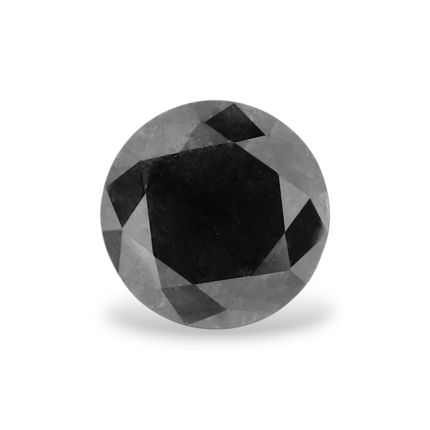 0.95 Carat Natural Black Round Diamond GIA
