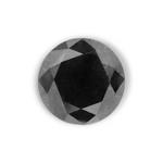 0.95 Carat Natural Black Round Diamond GIA