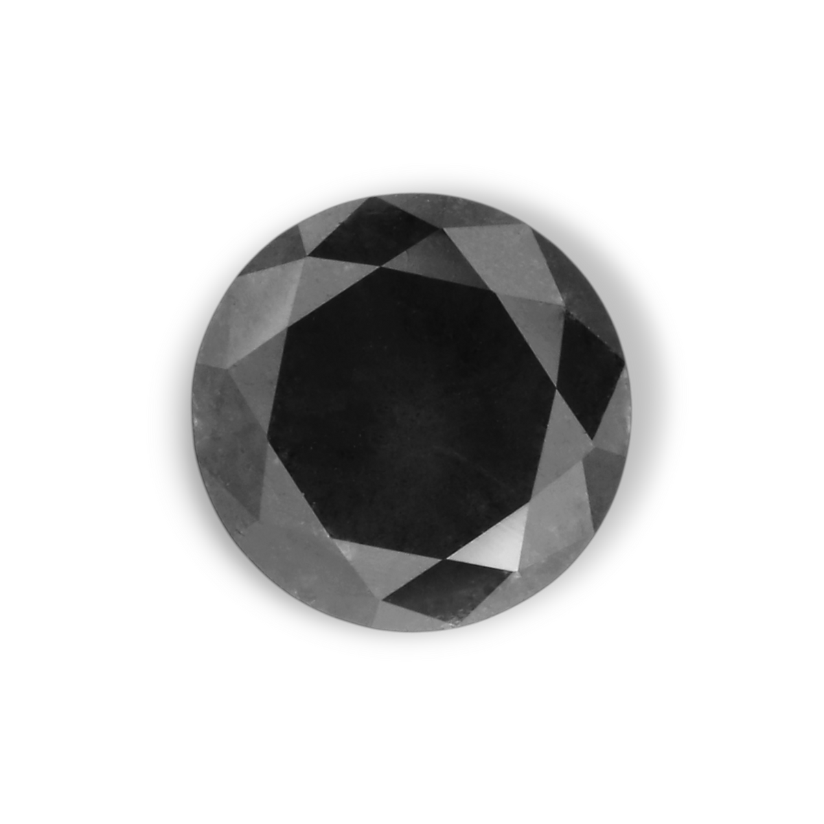 0.95 Carat Natural Black Round Diamond GIA