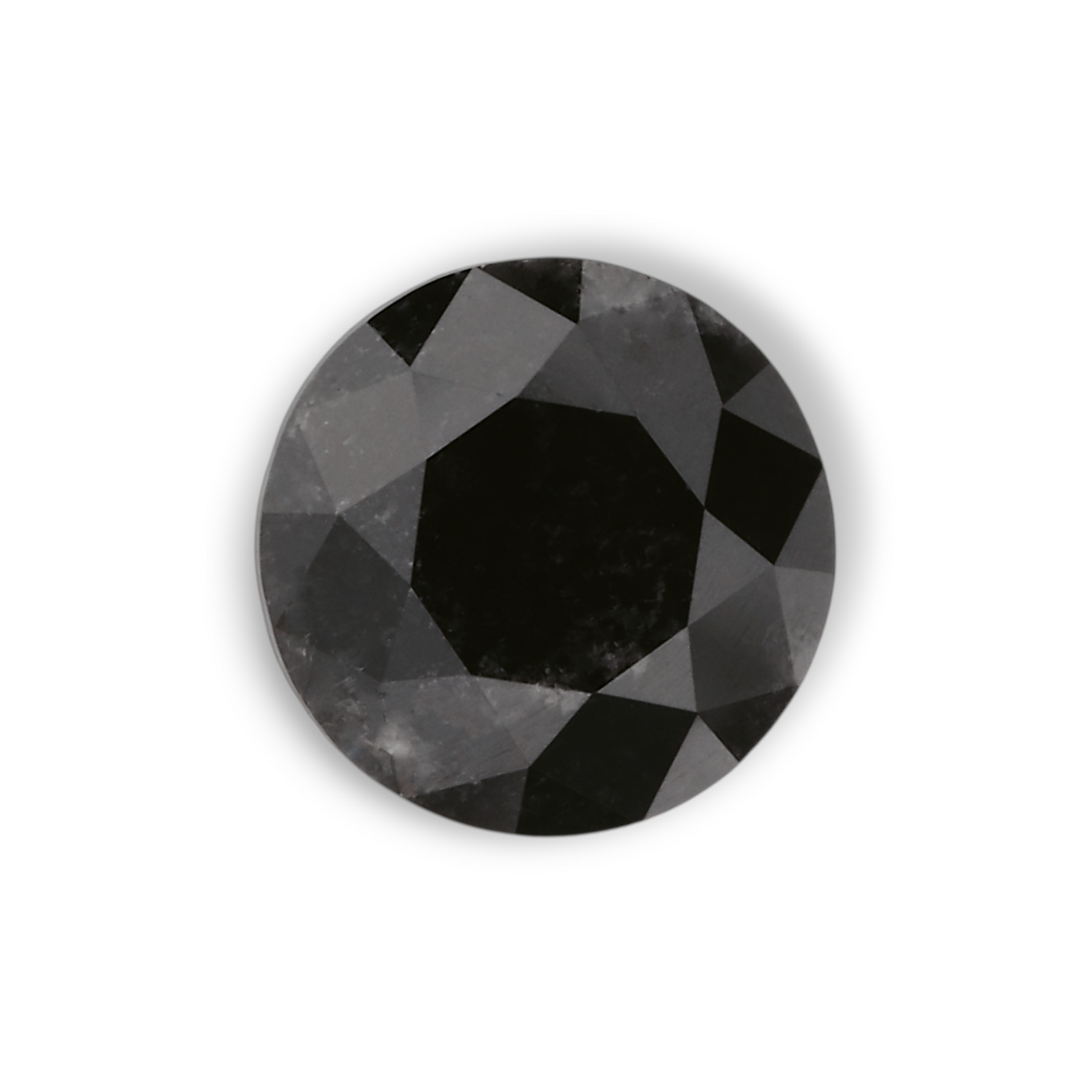 0.84 Carat Natural Black Round Diamond GIA