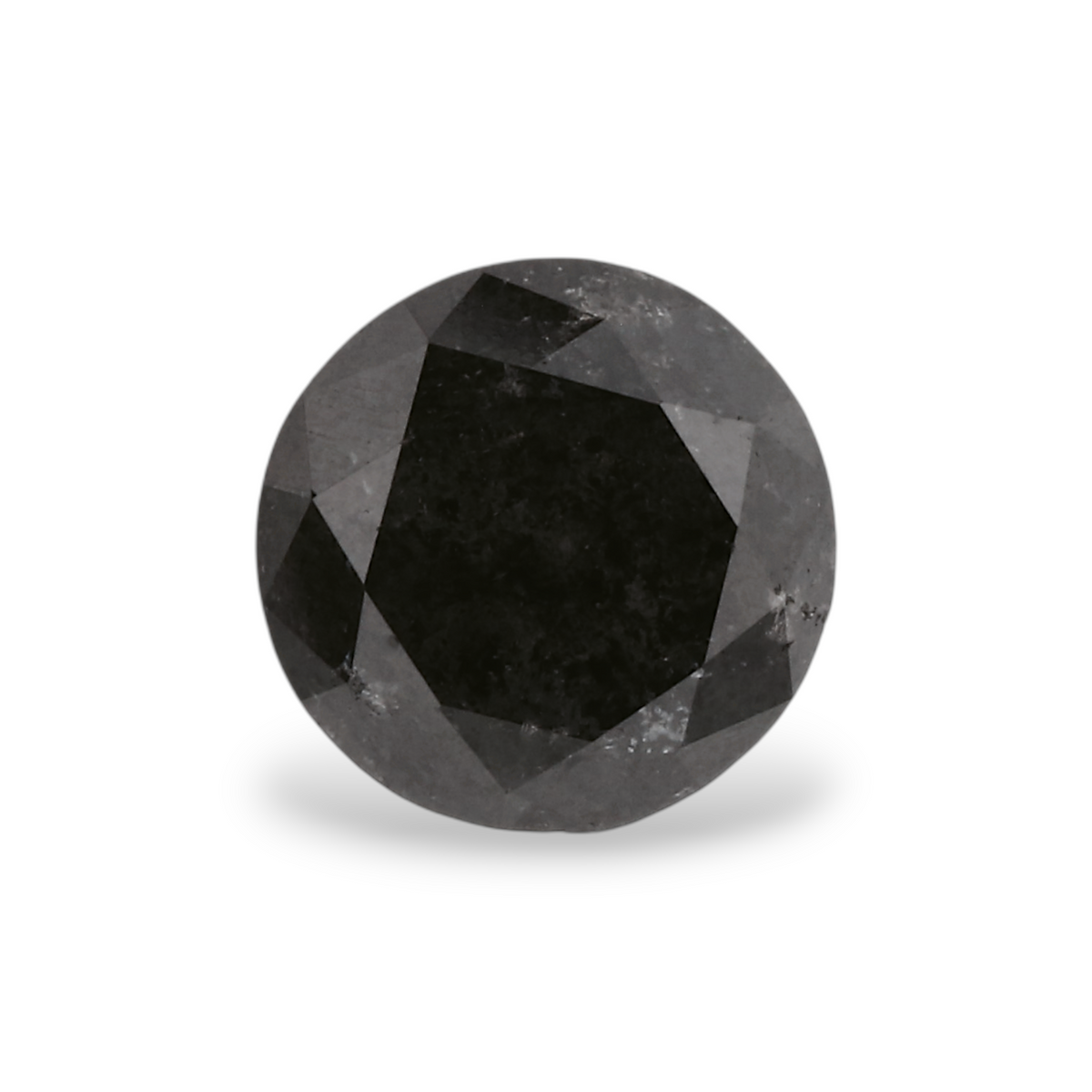 0.75 Carat Natural Black Round Diamond GIA