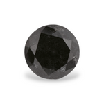 0.75 Carat Natural Black Round Diamond GIA