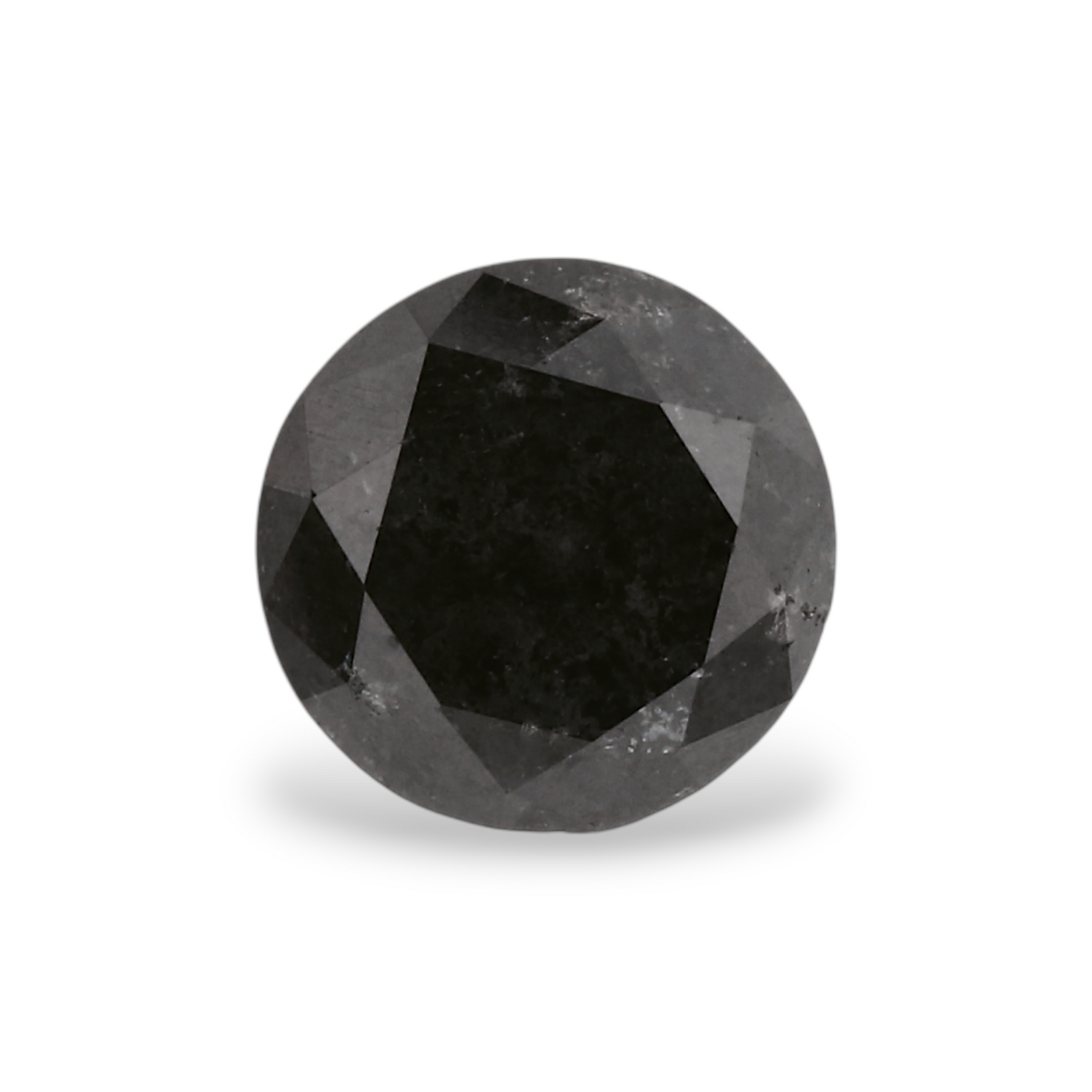 0.75 Carat Natural Black Round Diamond GIA
