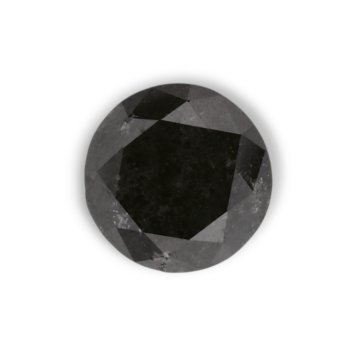 0.75 Carat Natural Black Round Diamond GIA