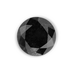 0.68 Carat Natural Black Round Diamond GIA