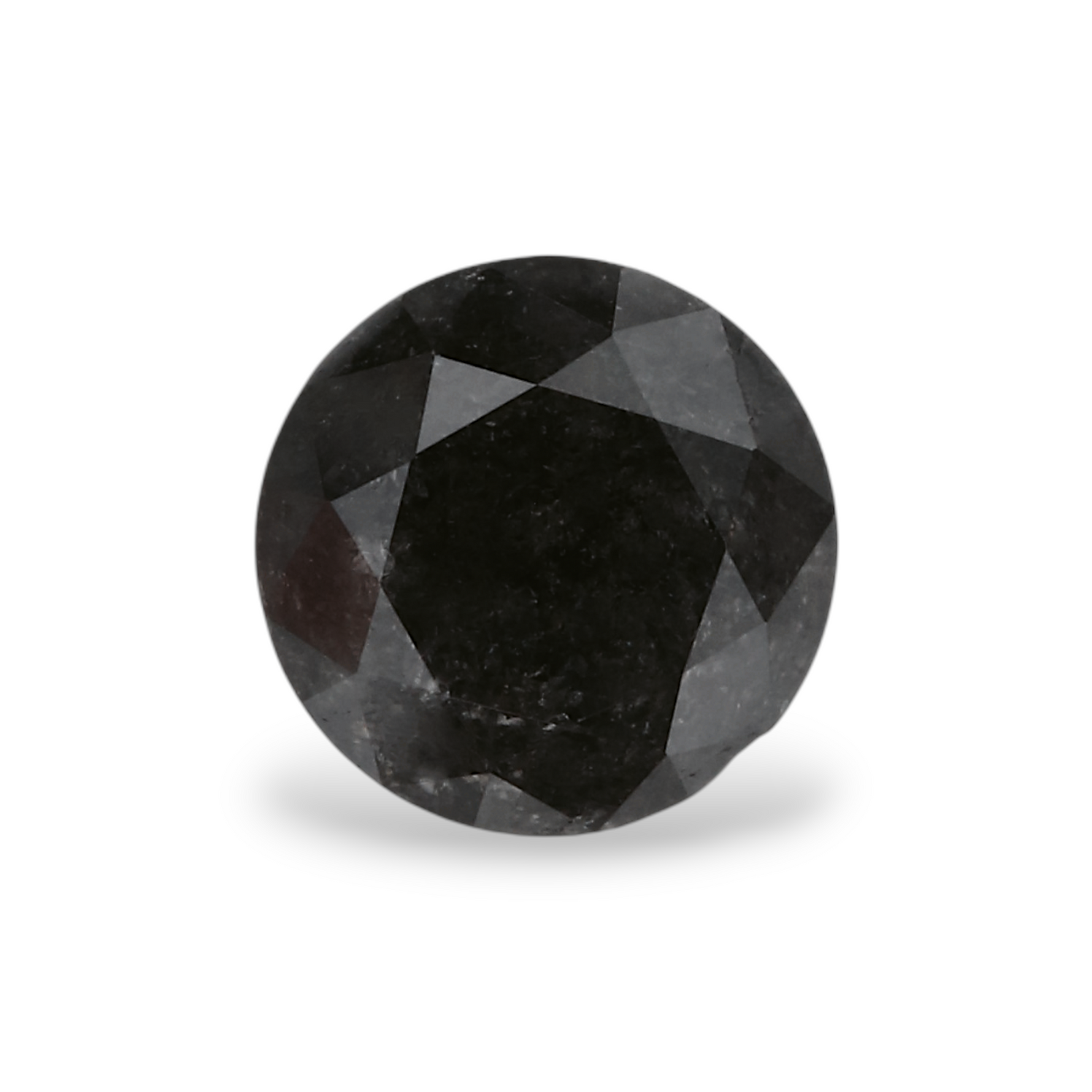 1.06 Carat Natural Black Round Diamond GIA