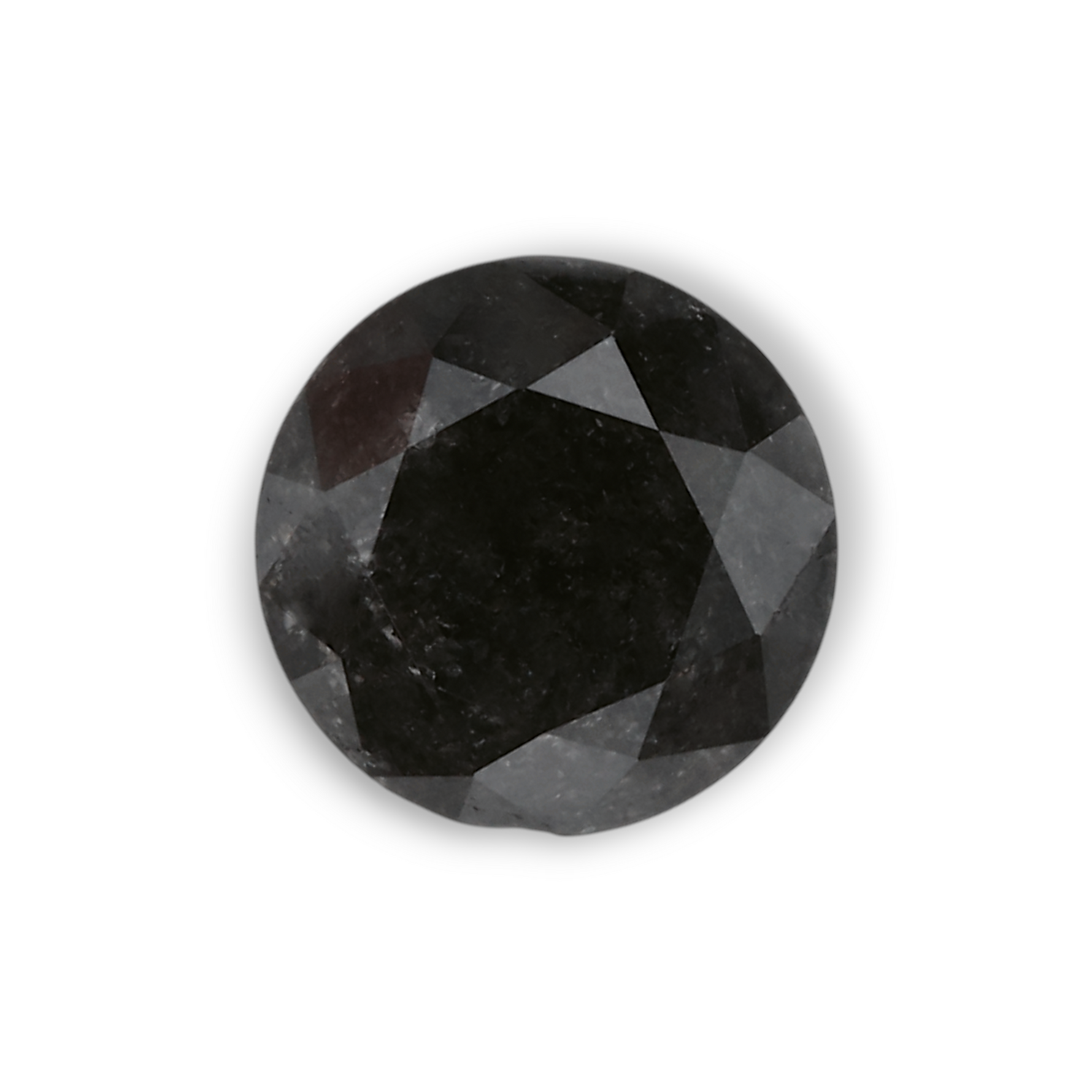 1.06 Carat Natural Black Round Diamond GIA