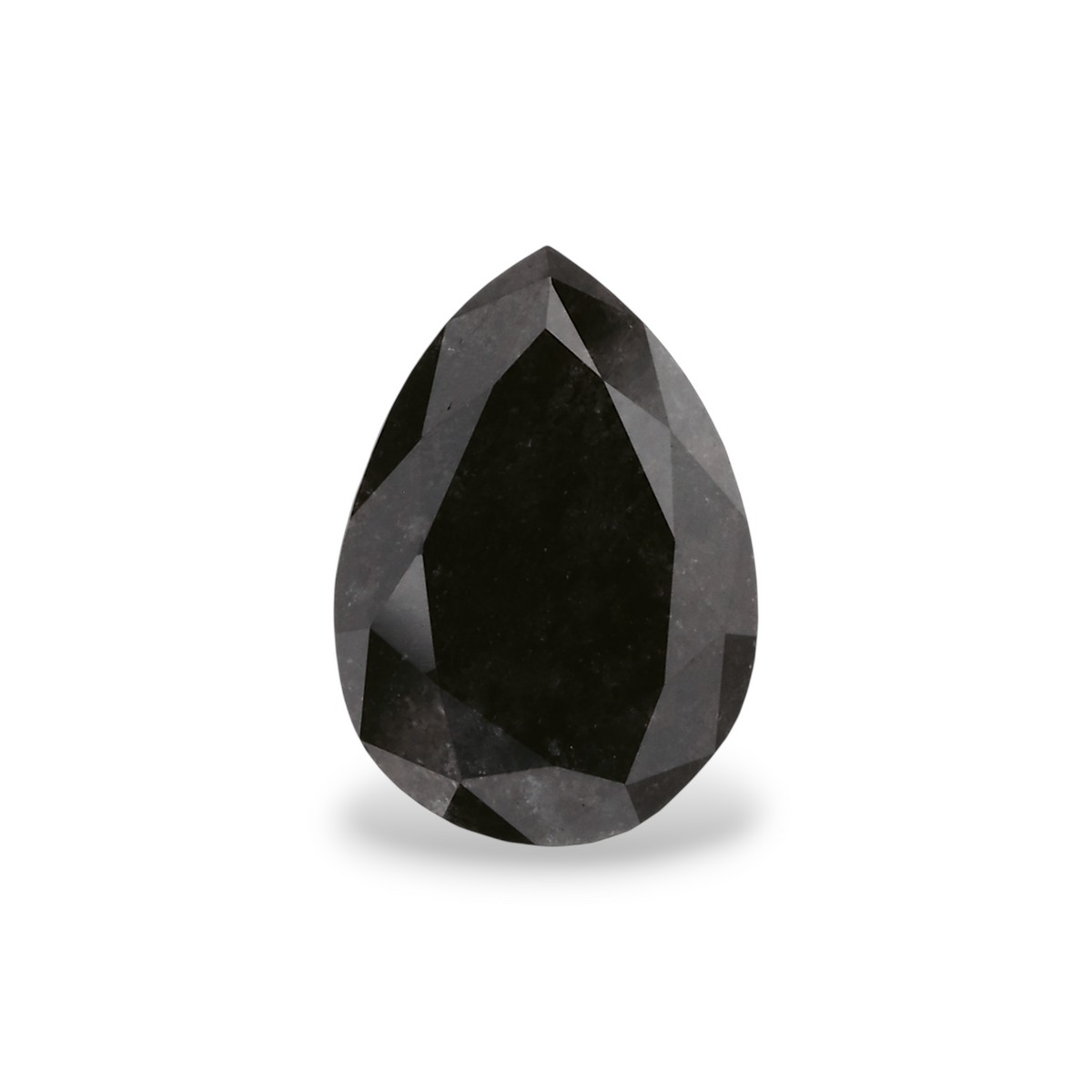 1.17 Carat Natural Black Pear Diamond GIA