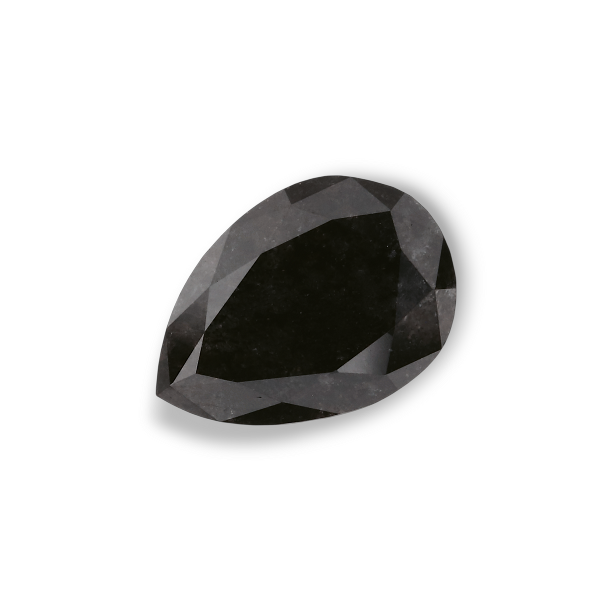 1.17 Carat Natural Black Pear Diamond GIA