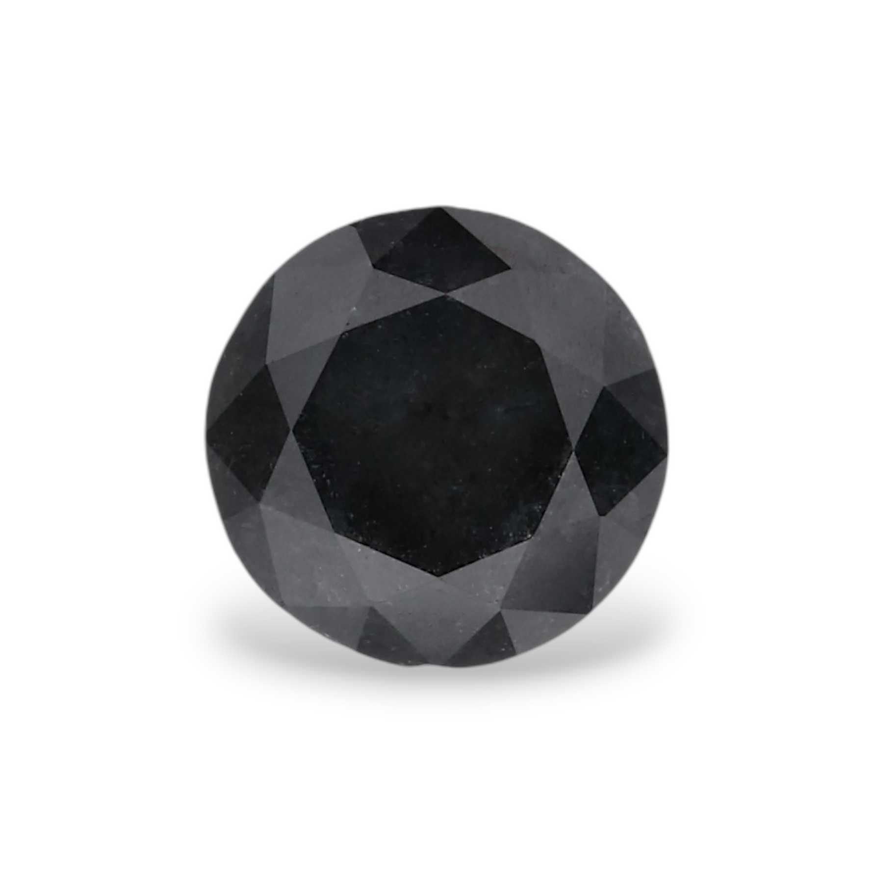 0.86 Carat Natural Black Round Diamond GIA