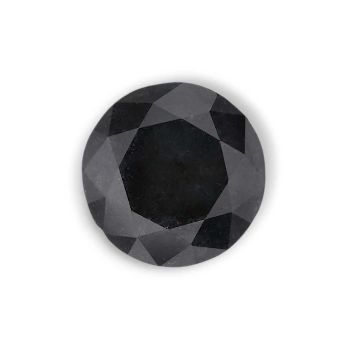 0.86 Carat Natural Black Round Diamond GIA