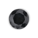0.86 Carat Natural Black Round Diamond GIA