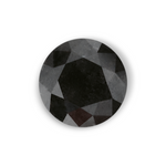 0.77 Carat Natural Black Round Diamond GIA