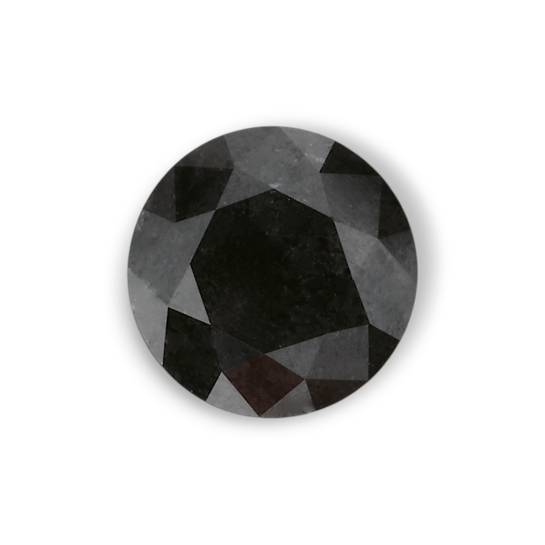0.77 Carat Natural Black Round Diamond GIA