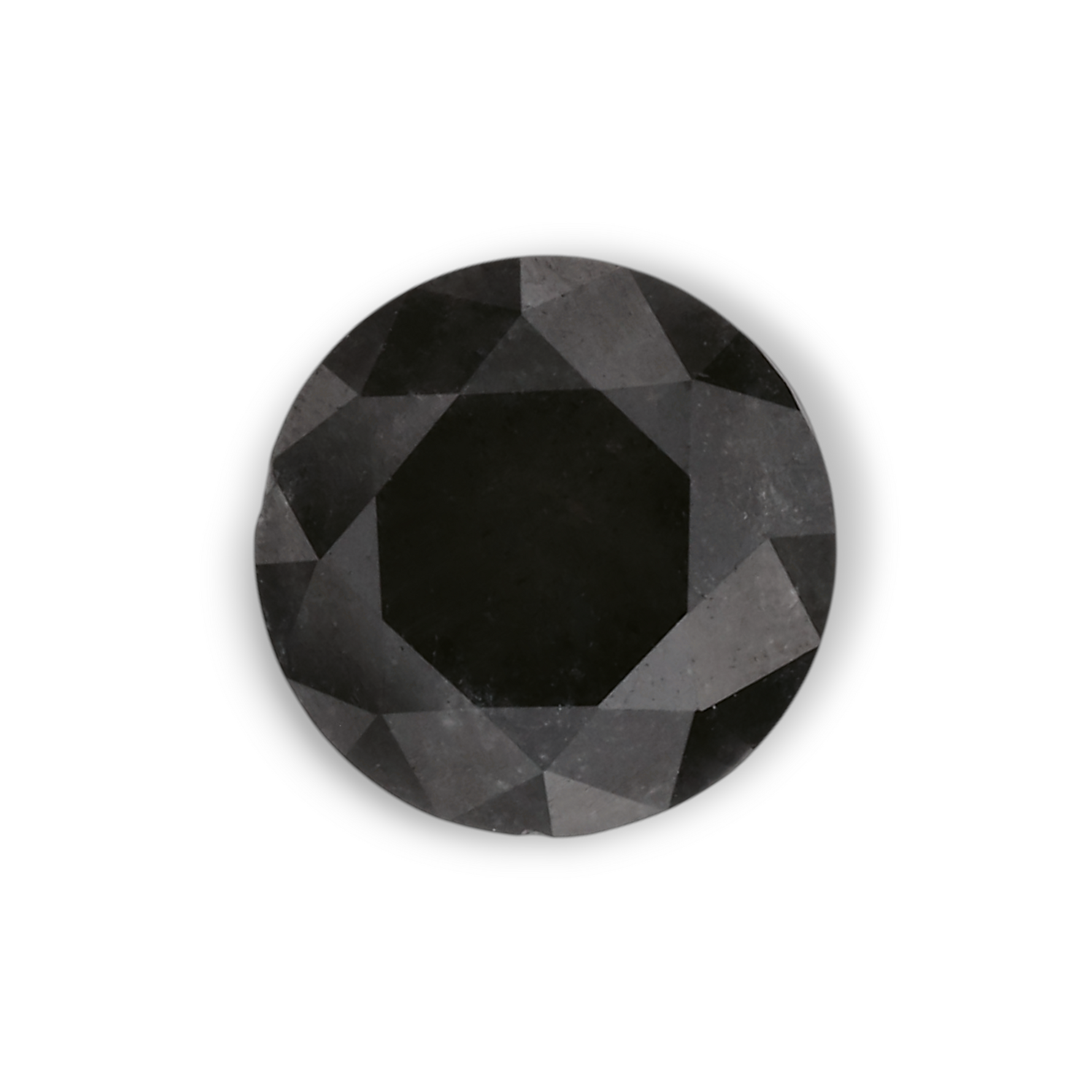 0.82 Carat Natural Black Round Diamond GIA