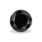 0.88 Carat Natural Black Round Diamond GIA