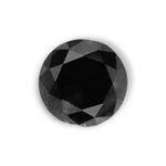 0.88 Carat Natural Black Round Diamond GIA