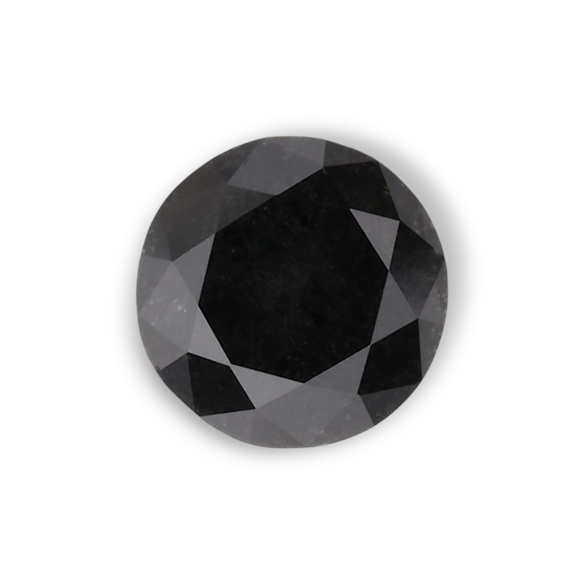 0.61 Carat Natural Black Round Diamond GIA