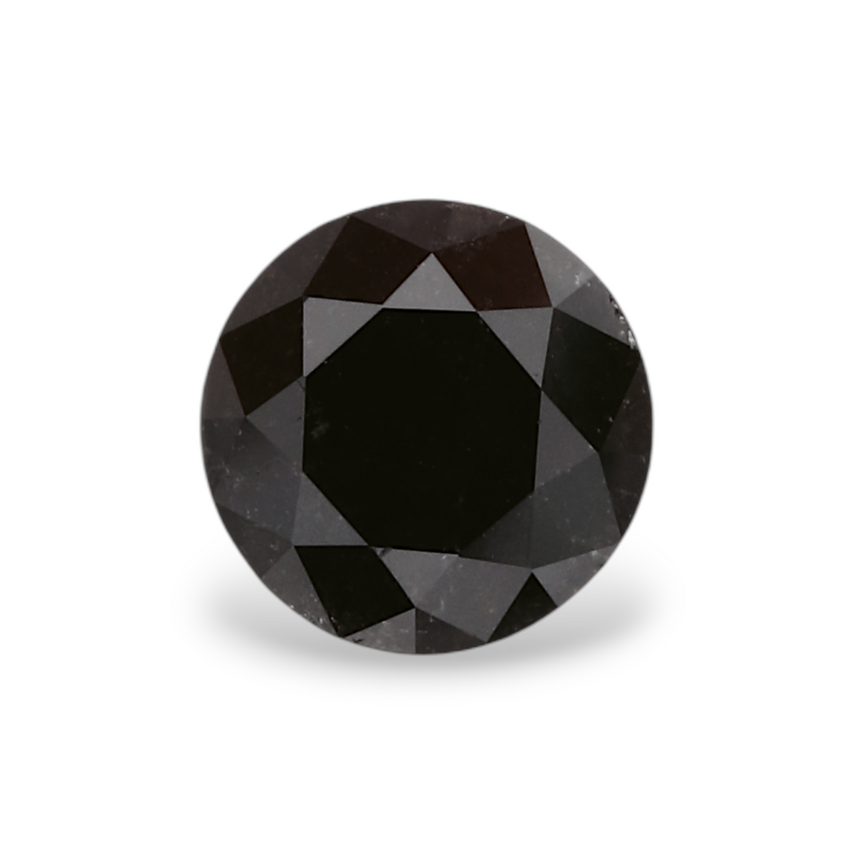0.69 Carat Natural Black Round Diamond GIA