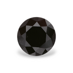 0.69 Carat Natural Black Round Diamond GIA