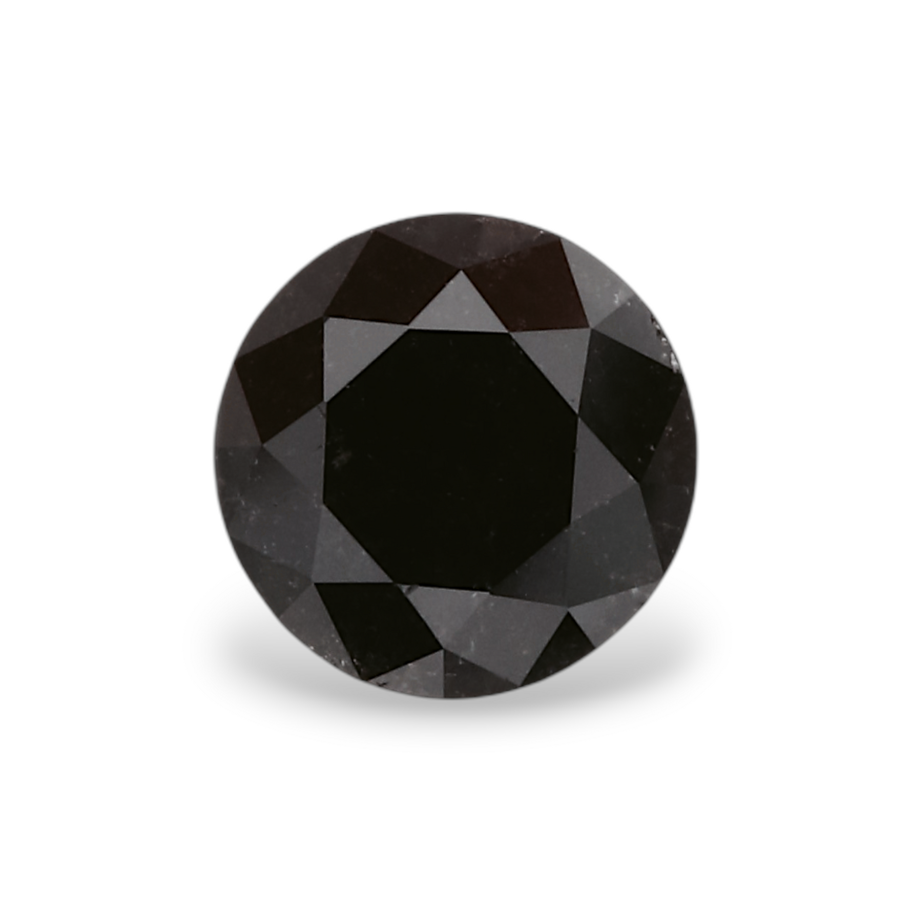 0.69 Carat Natural Black Round Diamond GIA