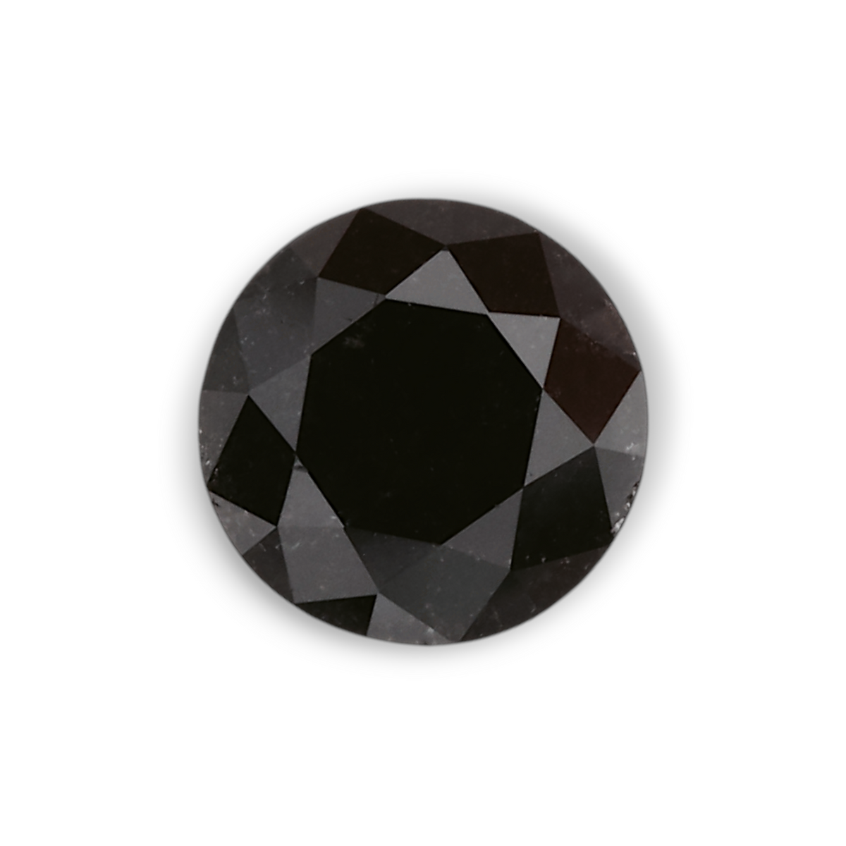0.69 Carat Natural Black Round Diamond GIA