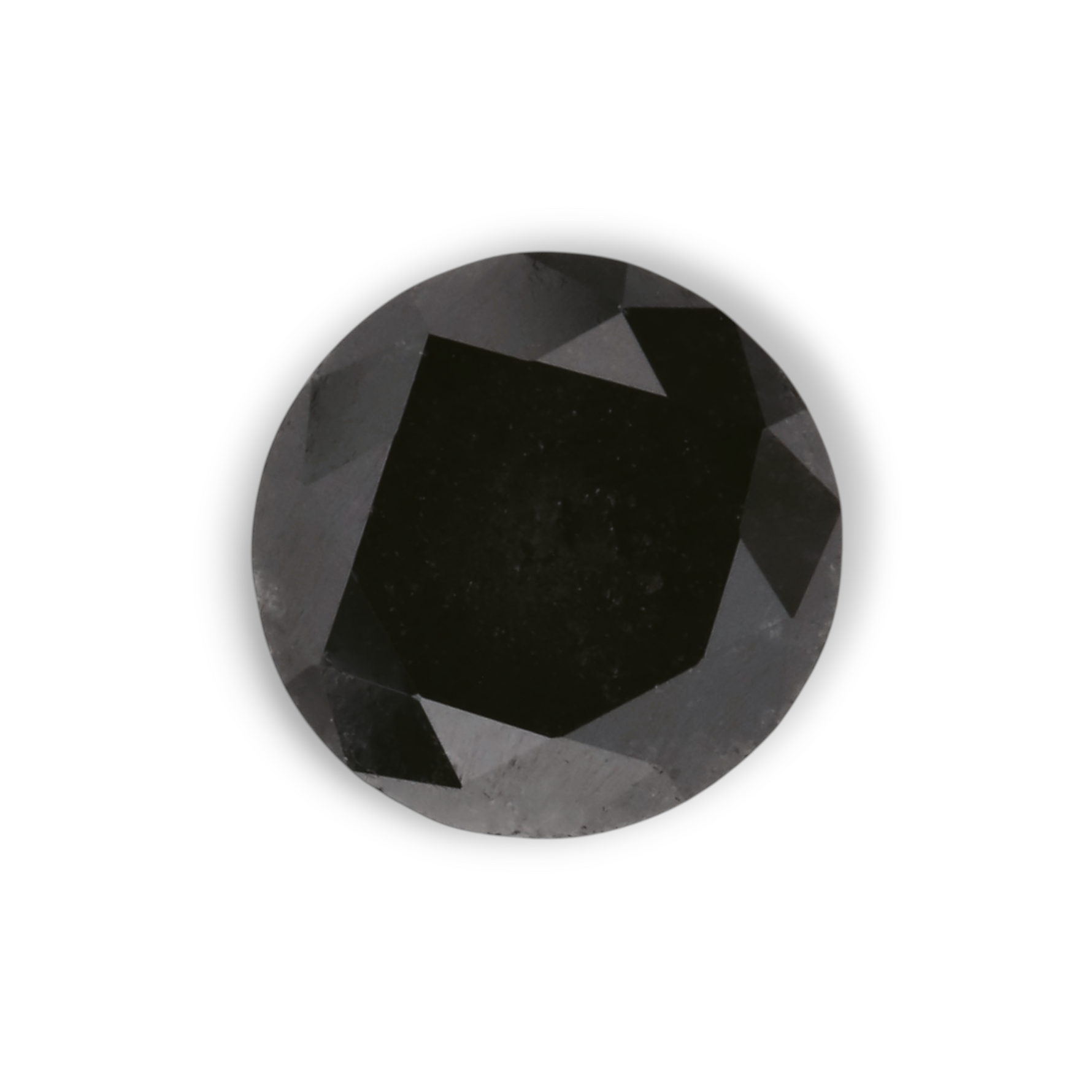 0.83 Carat Natural Black Round Diamond GIA