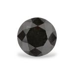 0.94 Carat Natural Black Round Diamond GIA