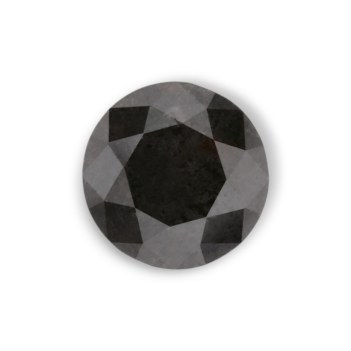 0.94 Carat Natural Black Round Diamond GIA