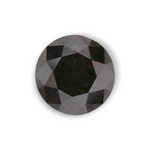 0.94 Carat Natural Black Round Diamond GIA