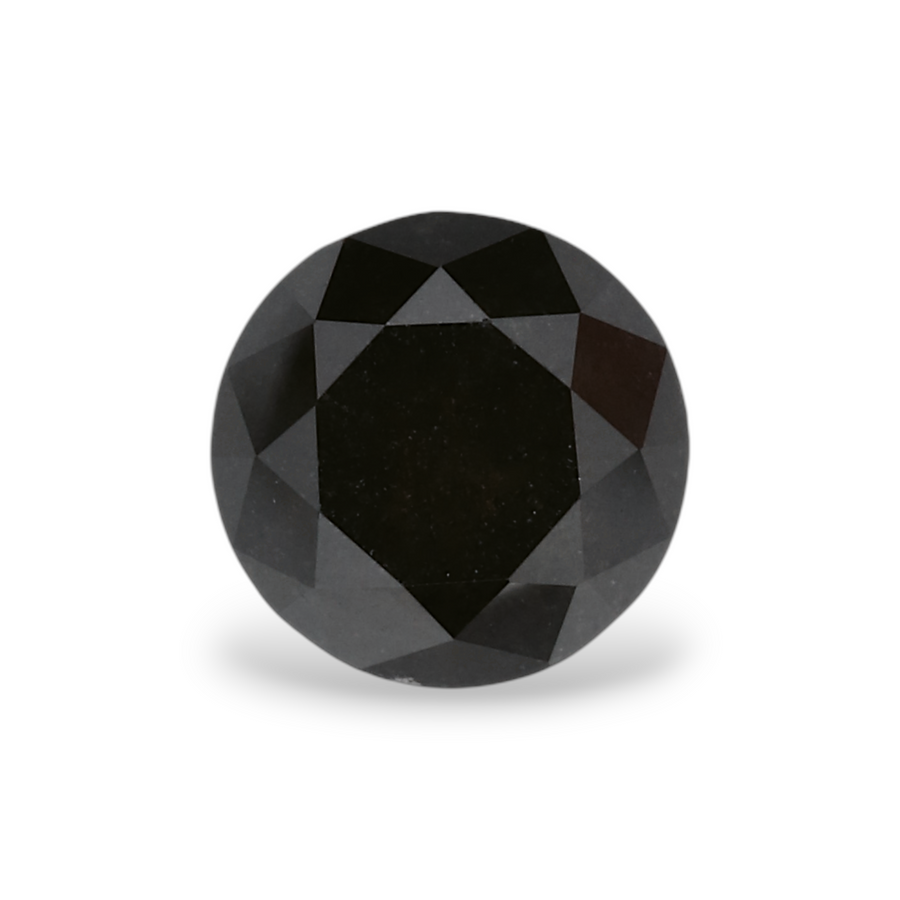 1.1 Carat Natural Black Round Diamond GIA