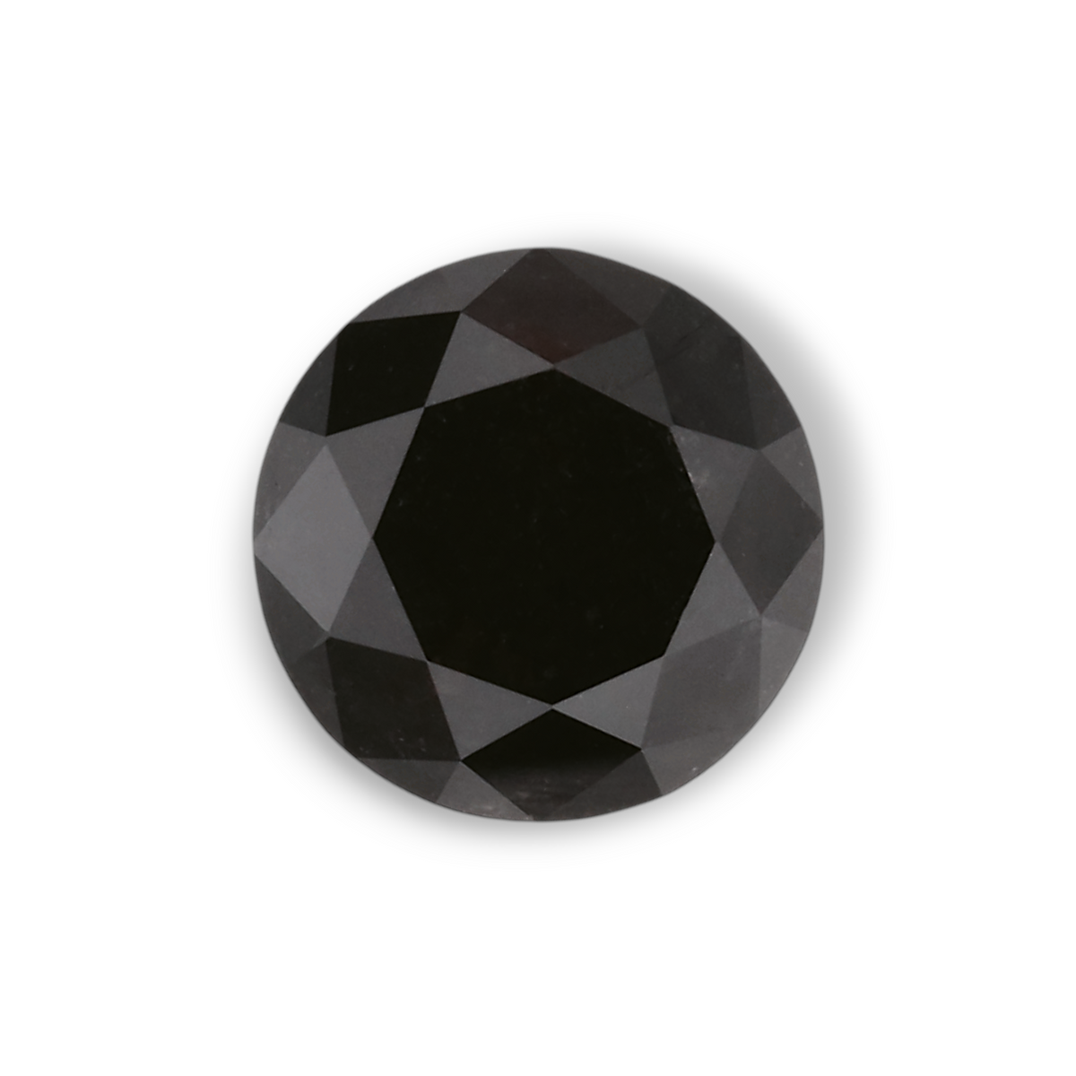 1.22 Carat Natural Black Round Diamond GIA