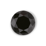 1.22 Carat Natural Black Round Diamond GIA
