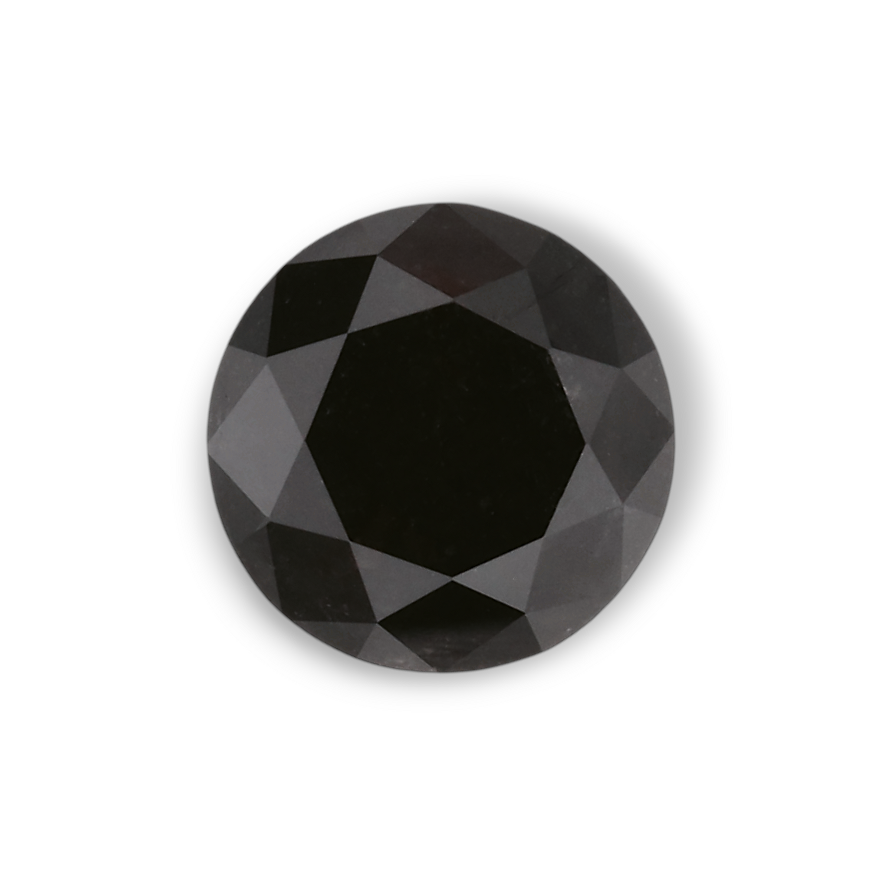 1.22 Carat Natural Black Round Diamond GIA