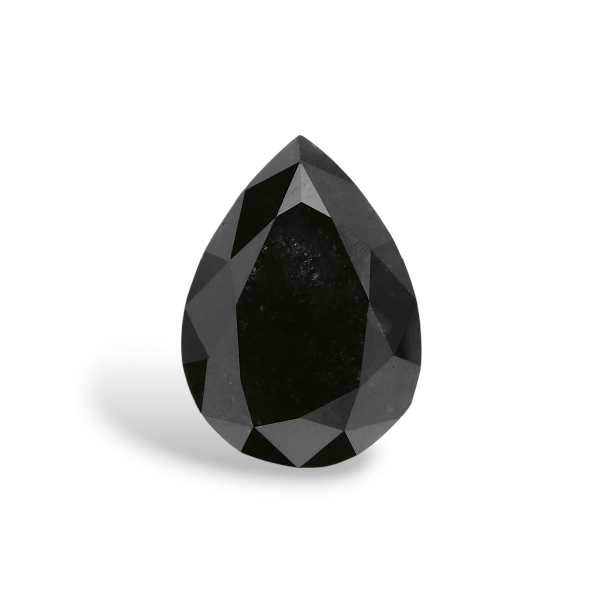 1.09 Carat Natural Black Pear Diamond GIA