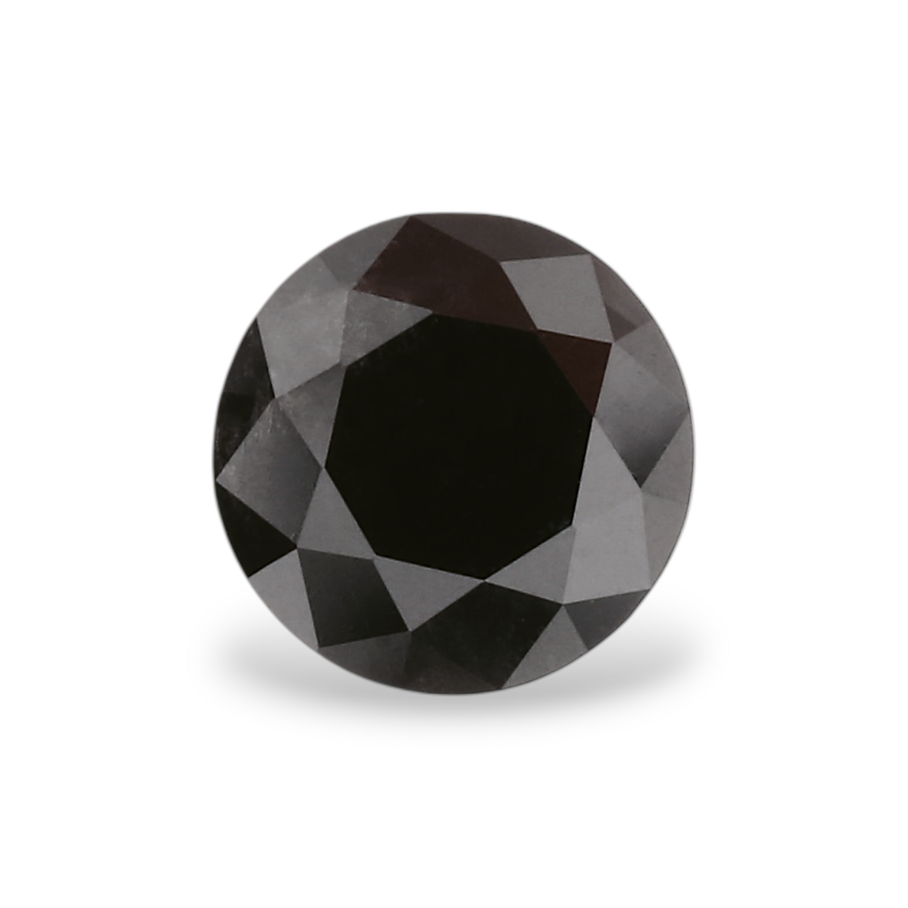 0.55 Carat Natural Black Round Diamond GIA
