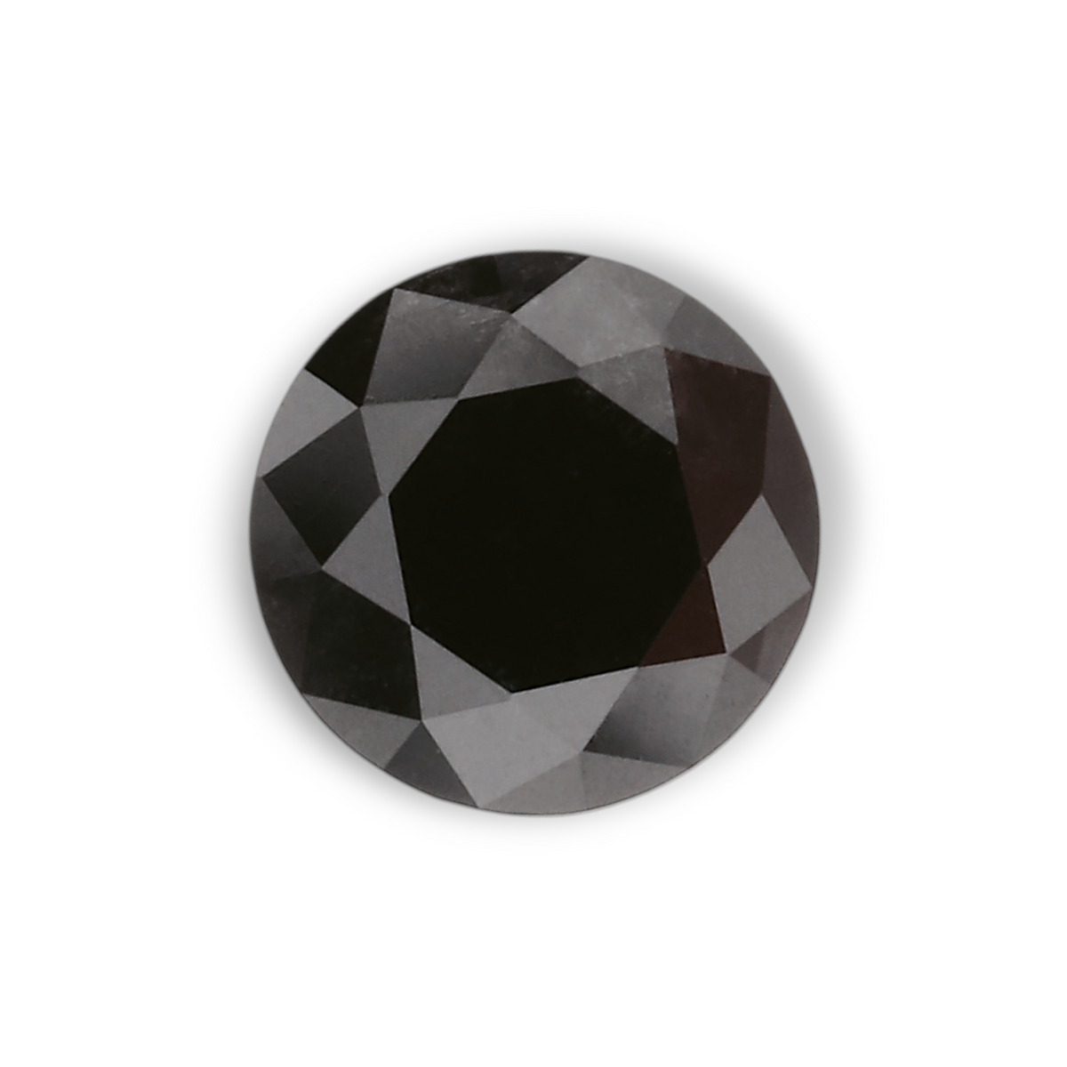 0.55 Carat Natural Black Round Diamond GIA