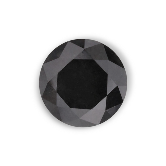 0.6 Carat Natural Black Round Diamond GIA