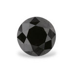 0.76 Carat Natural Black Round Diamond GIA