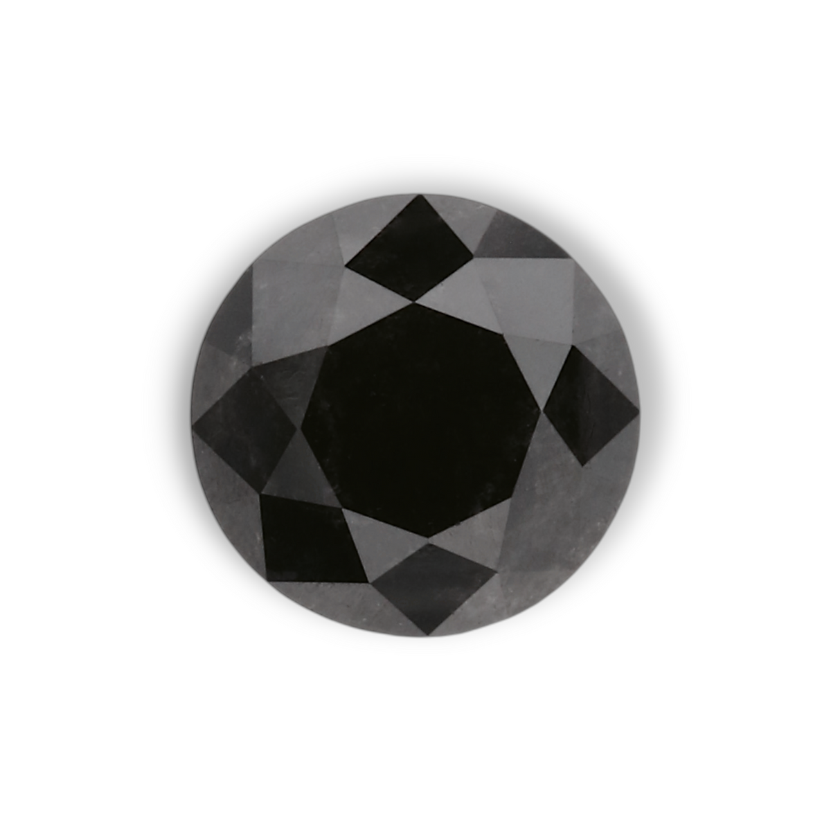 0.76 Carat Natural Black Round Diamond GIA