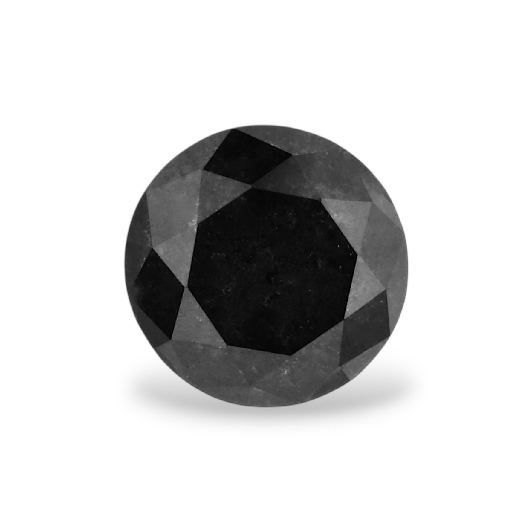 0.84 Carat Natural Black Round Diamond GIA