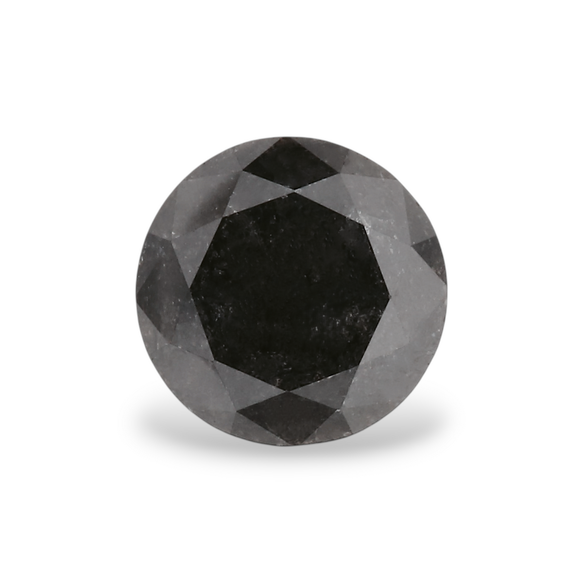 0.92 Carat Natural Black Round Diamond GIA